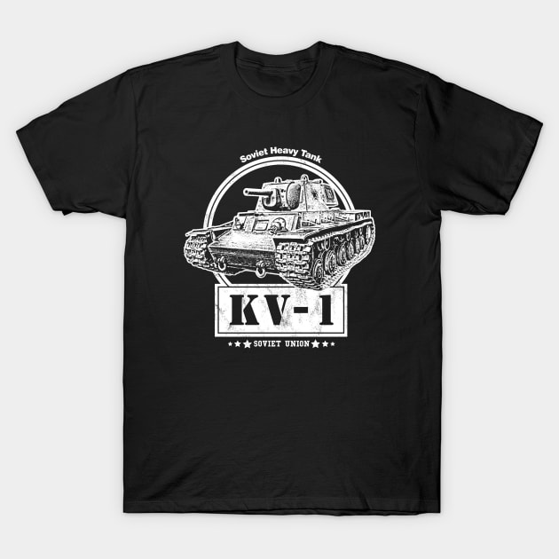 KV-1 Soviet Heavy Tank T-Shirt by rycotokyo81